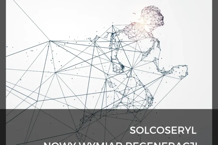 Grafika z sylwetką człowieka i nazwą Solcoseryl